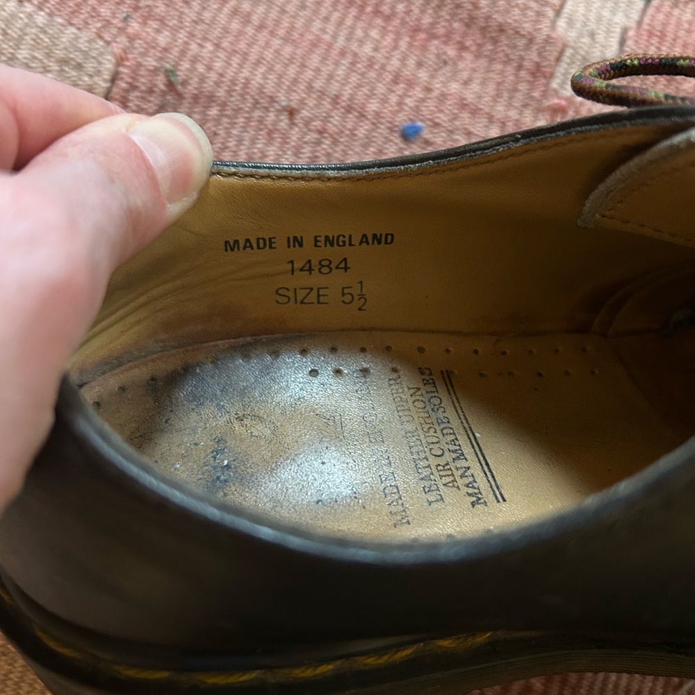 Dr. Martens Classic Black Leather Oxford Shoes m5.5 w7.5 - Picture 6 of 7